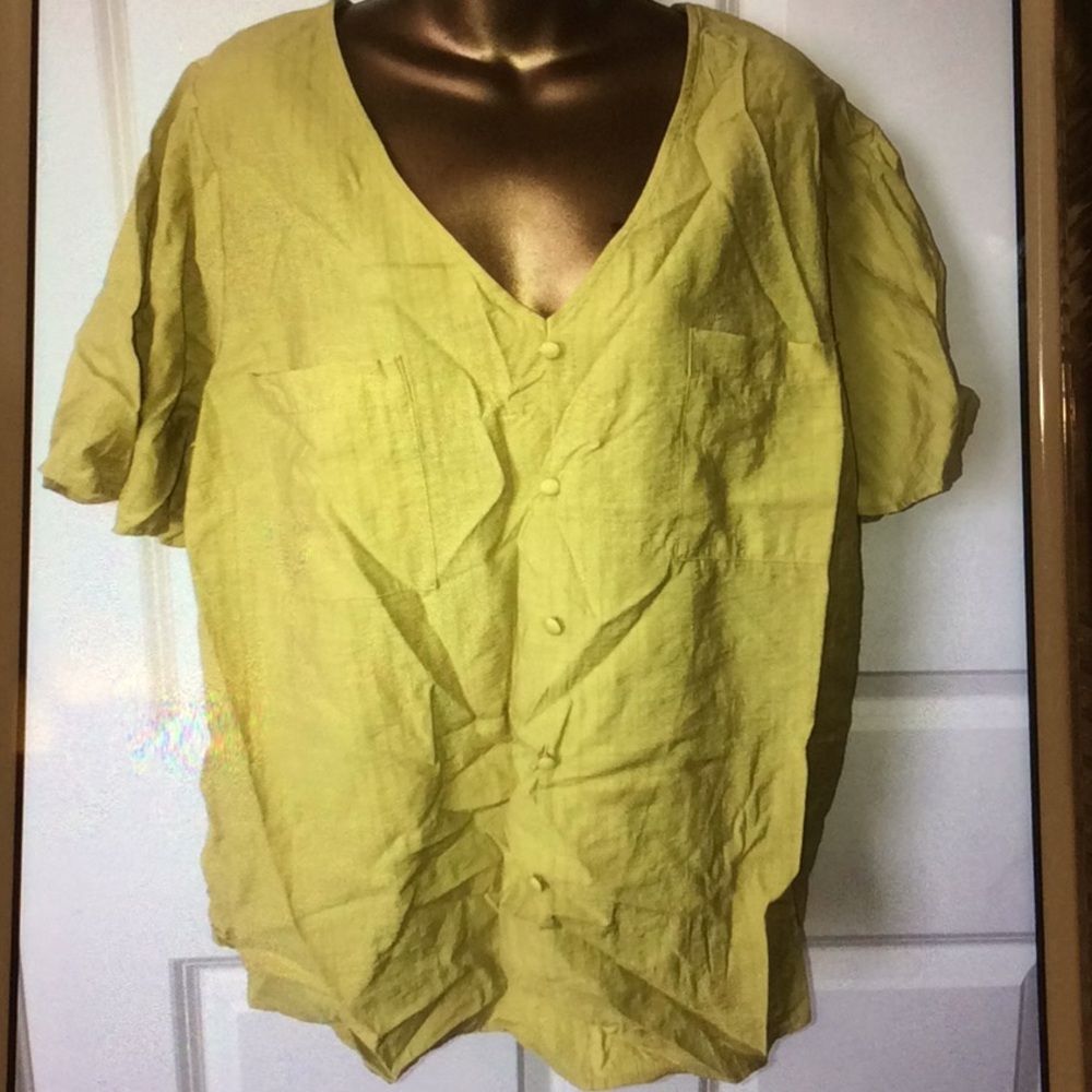 Perch by blu pepper lime mustard yellow size 2xl
